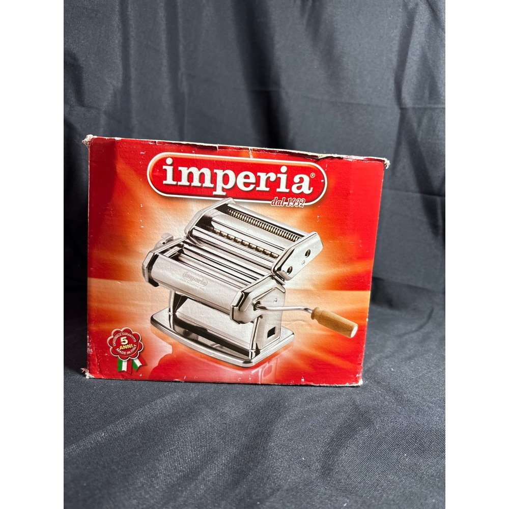 Imperia Manual Pasta Maker Machine Made in Italy Chrome Steel with Gnocchi Board